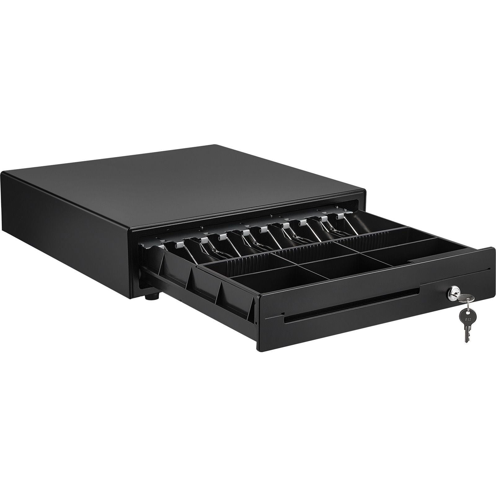 Cash Register Drawer, 16" 12 V, for POS System with 5 Bill 6 Coin Cash Tray, Removable Coin Compartment & 2 Keys Included, RJ11/RJ12 Cable for Supermarket, Bar, Coffee Shop, Restaurant