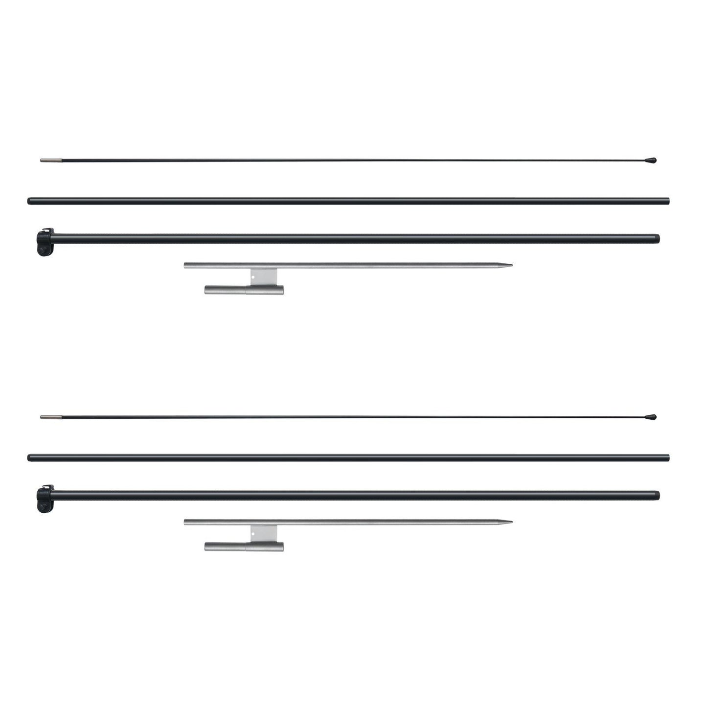 Feather Flag Pole Kit, 2 Packs Swooper Flag Pole 12.7 ft, Sign Flag Poles for Business Advertising Flags Outdoor, with Ground Stakes and A Carrying Bag (Flag Not Included)
