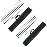 Feather Flag Pole Kit 2 Packs Swooper Flag Pole 16.3 ft with Ground Stakes