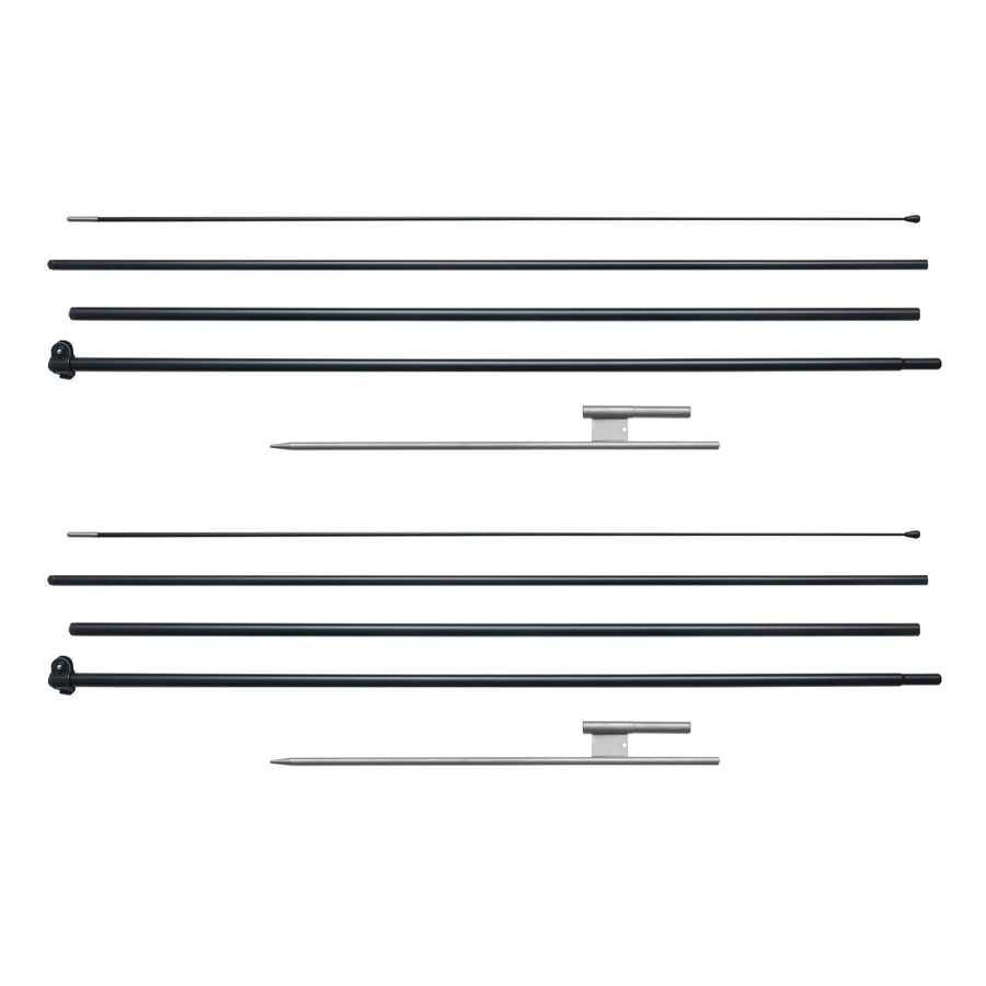 VEVOR Feather Flag Pole Kit 2 Packs Swooper Flag Pole 16.3 ft with Ground Stakes
