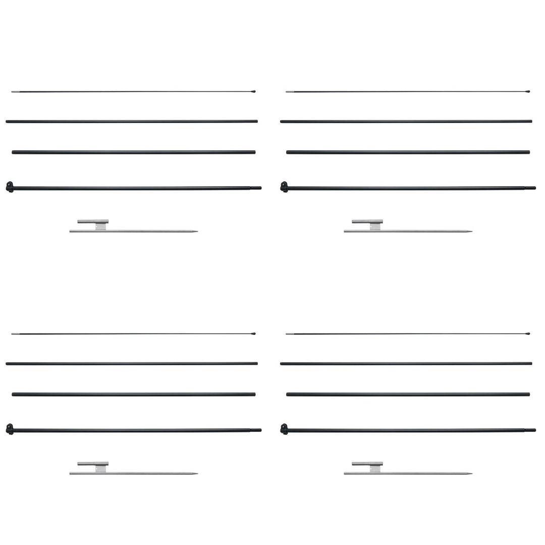 VEVOR Feather Flag Pole Kit 4 Packs Swooper Flag Pole 16.3 ft with Ground Stakes