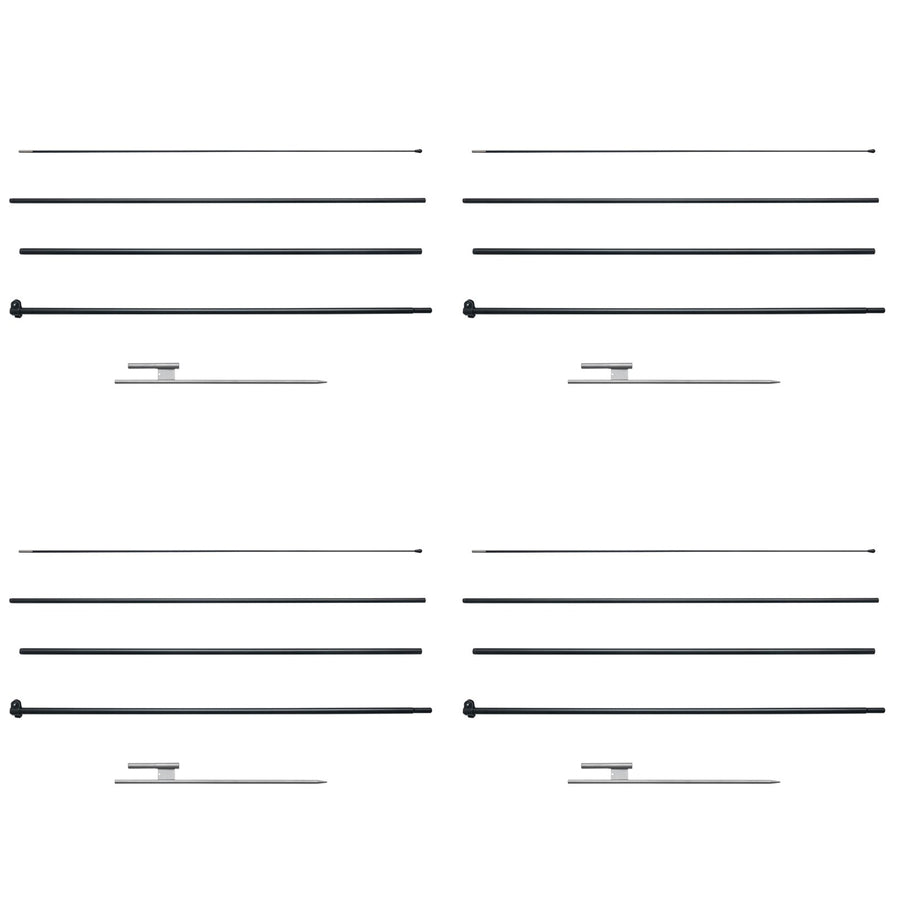 VEVOR Feather Flag Pole Kit 4 Packs Swooper Flag Pole 16.3 ft with Ground Stakes
