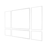 Wall Molding 3 Pack, Wainscoting Panels Kit, Lightweight Paintable Polystyrene, Easy to Install Accent Wall Trim for Interior Décor Living Room, Bedroom, Home, White (79x160 + 79x61 cm)