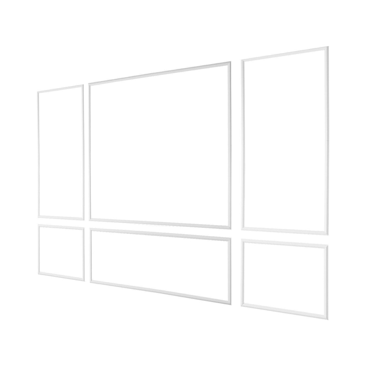 Wall Molding 3 Pack, Wainscoting Panels Kit, Lightweight Paintable Polystyrene, Easy to Install Accent Wall Trim for Interior Décor Living Room, Bedroom, Home, White (79x160 + 79x61 cm)