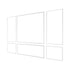 Wall Molding 3 Pack, Wainscoting Panels Kit, Lightweight Paintable Polystyrene, Easy to Install Accent Wall Trim for Interior Décor Living Room, Bedroom, Home, White (79x160 + 79x61 cm)