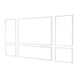 Wall Molding 3 Pack, Wainscoting Panels Kit, Lightweight Paintable Polystyrene, Easy to Install Accent Wall Trim for Interior Décor Living Room, Bedroom, Home, White (58x143 + 58x58 cm)