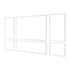 Wall Molding 3 Pack, Wainscoting Panels Kit, Lightweight Paintable Polystyrene, Easy to Install Accent Wall Trim for Interior Décor Living Room, Bedroom, Home, White (58x143 + 58x58 cm)