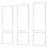 Wall Molding 3 Pack, Wainscoting Panels Kit, Lightweight Paintable Polystyrene, Easy to Install, Waterproof Accent Wall Trim for Interior Décor Living Room, Bedroom, White (61x137 + 61x61 cm)