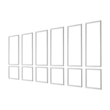 Wall Molding 6 Pack, Wainscoting Panels Kit, Lightweight Paintable Polystyrene, Easy to Install, Waterproof Accent Wall Trim for Interior Décor Living Room, Bedroom, White (61x137 + 61x61 cm)