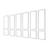 Wall Molding 6 Pack, Wainscoting Panels Kit, Lightweight Paintable Polystyrene, Easy to Install, Waterproof Accent Wall Trim for Interior Décor Living Room, Bedroom, White (61x137 + 61x61 cm)