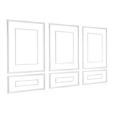 Wall Molding 3 Pack, Wainscoting Panels Kit with Dual-Line Wide & Narrow Profile, Lightweight Paintable Polystyrene, Easy to Install Accent Wall Trim for Interior Living Room, Bedroom,White