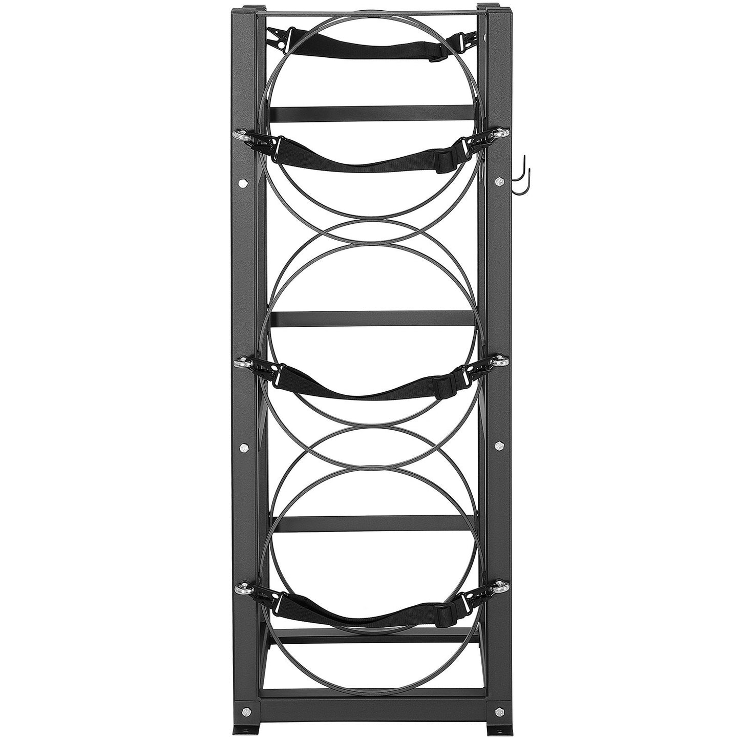 Refrigerant Tank Rack, with 3 x 30lbs Bottle Tanks, Cylinder Tank Rack 12.79x12.99x33.07 in, Refrigerant Cylinder Rack Gas Cylinder Racks and Holders for Freon, Gases, Oxygen, Nitrogen