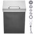 Drop in Ice Chest, 14"L x 12"W x 18"H Stainless Steel Ice Cooler, Commercial Ice Bin with Hinged Cover, 40 qt Outdoor Kitchen Ice Bar, Drain-pipe and Drain Plug Included, for Cold Wine Beer
