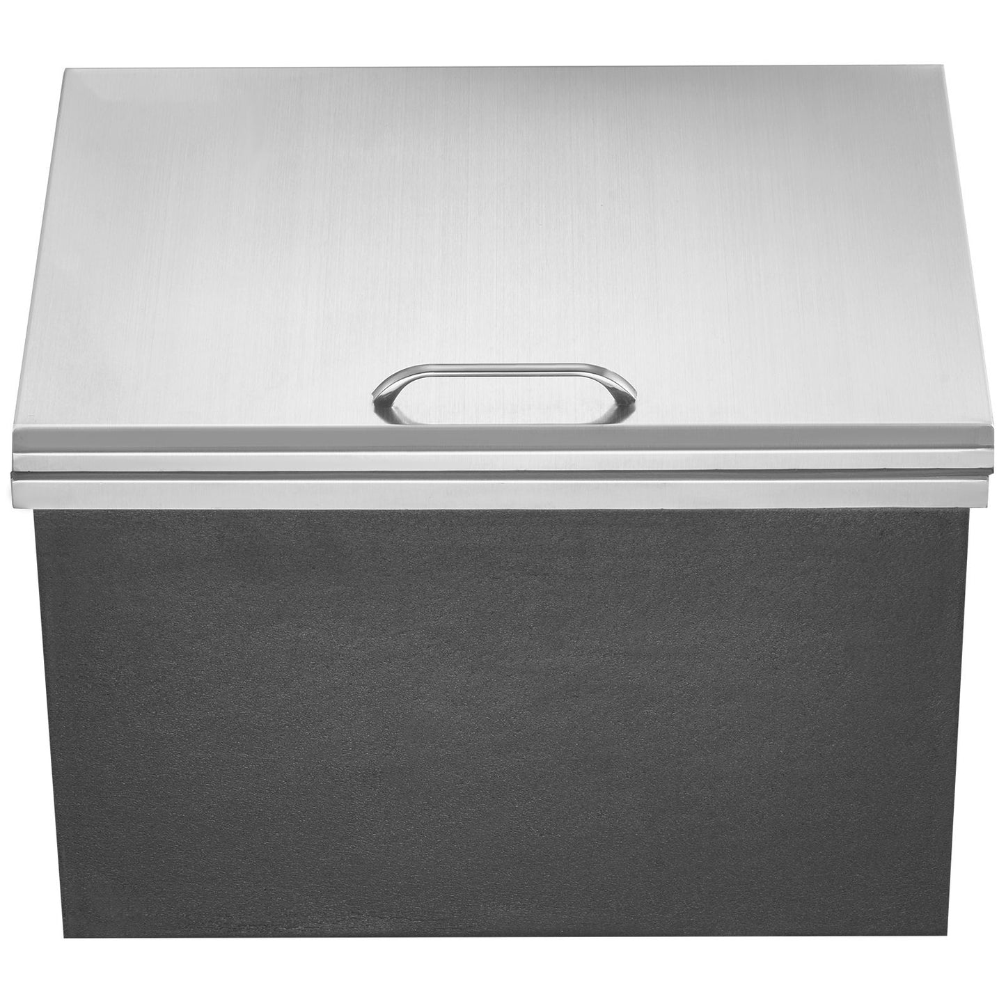Drop in Ice Chest, 20"L x 16"W x 13"H Stainless Steel Ice Cooler, Commercial Ice Bin with Hinged Cover, 40 qt Outdoor Kitchen Ice Bar, Drain-pipe and Drain Plug Included, for Cold Wine Beer
