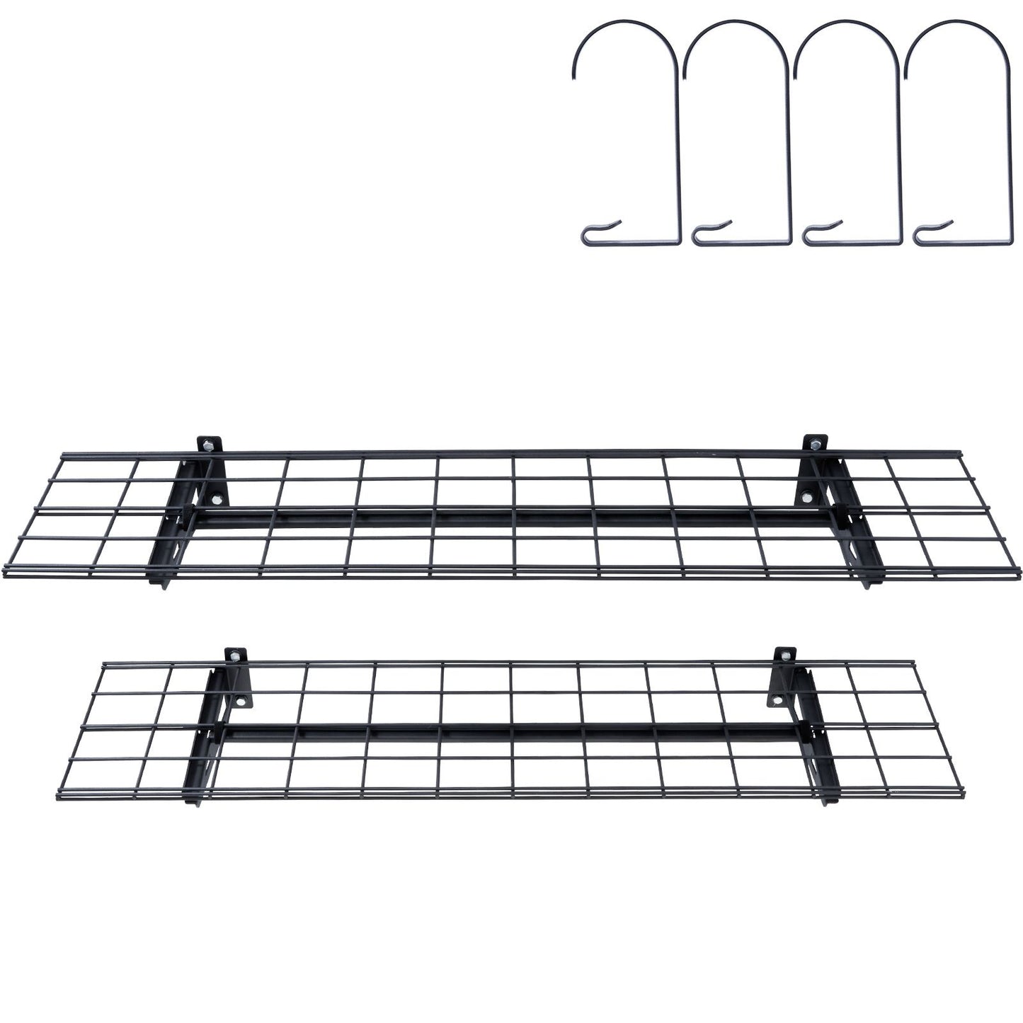 Garage Storage Shelving, 2 Pack, 48 x 12 in Heavy Duty Garage Shelves Wall Mounted, 400 lbs Load Capacity(Total) Garage Storage Rack Floating Shelves, Suitable for Shop, Shed, Garage Storage