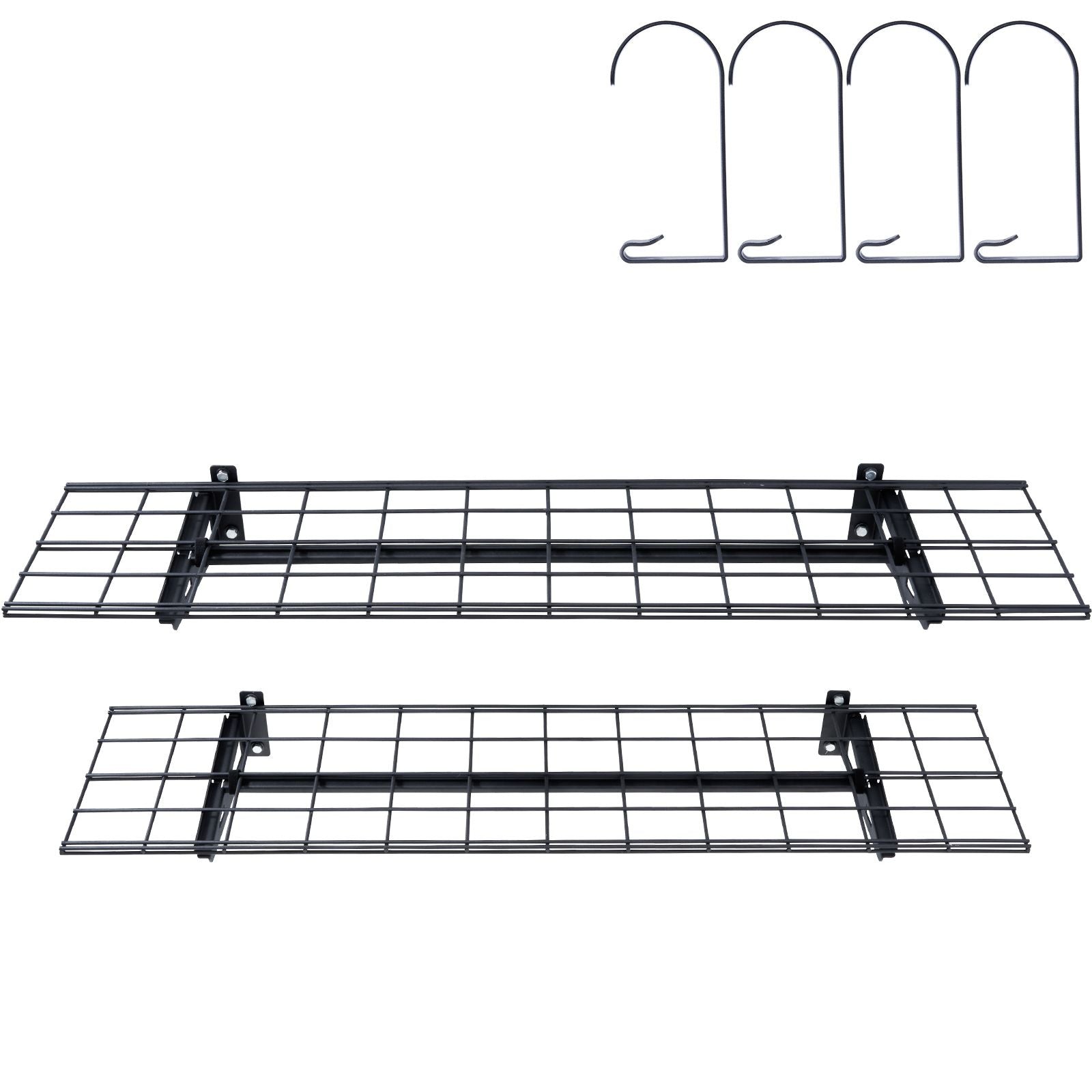 Garage Storage Shelving, 2 Pack, 48 x 12 in Heavy Duty Garage Shelves Wall Mounted, 400 lbs Load Capacity(Total) Garage Storage Rack Floating Shelves, Suitable for Shop, Shed, Garage Storage