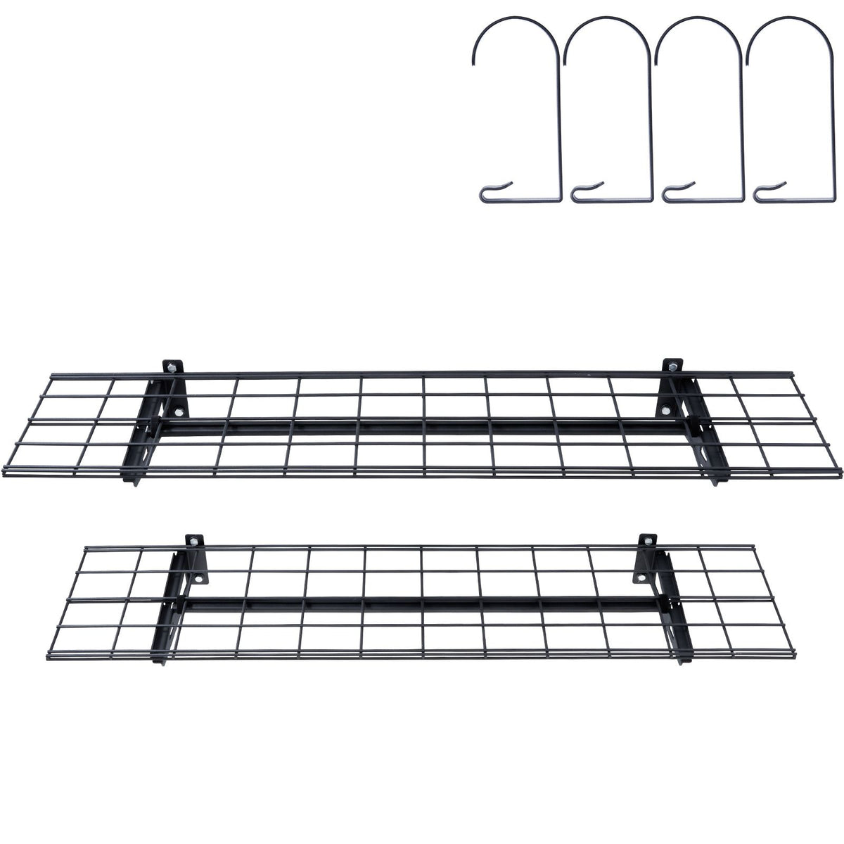 Garage Storage Shelving, 2 Pack, 48 x 12 in Heavy Duty Garage Shelves Wall Mounted, 400 lbs Load Capacity(Total) Garage Storage Rack Floating Shelves, Suitable for Shop, Shed, Garage Storage