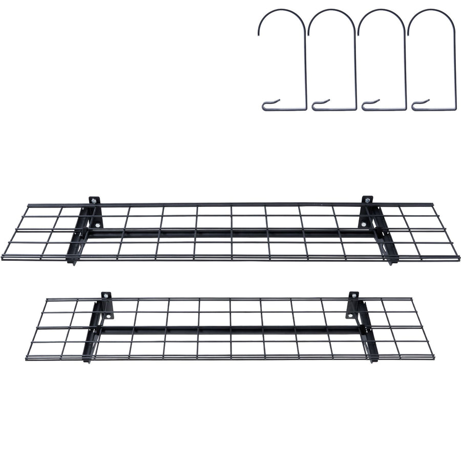 Garage Storage Shelving, 2 Pack, 48 x 12 in Heavy Duty Garage Shelves Wall Mounted, 400 lbs Load Capacity(Total) Garage Storage Rack Floating Shelves, Suitable for Shop, Shed, Garage Storage
