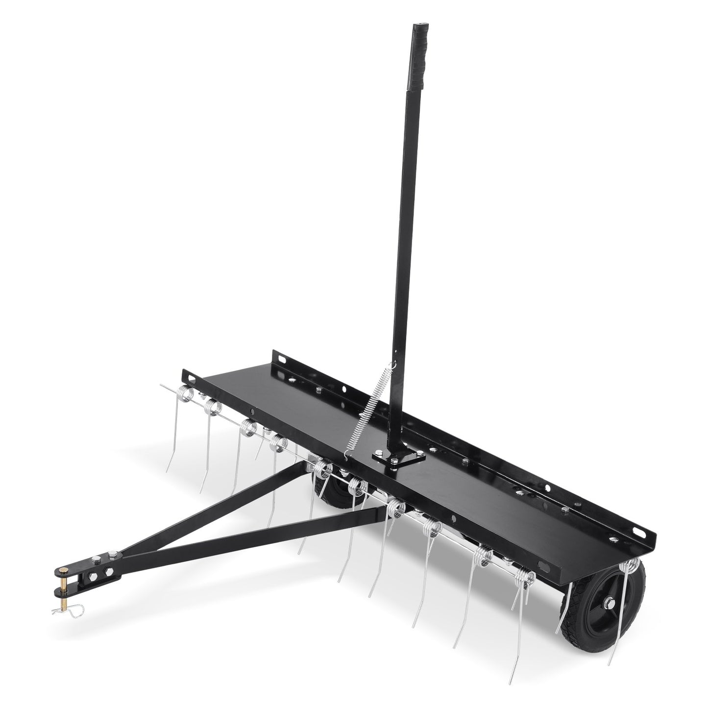 VEVOR Tow Behind Dethatcher, 1015mm Tow Dethatcher with 20 Spring Steel Tines, Lawn Dethatcher Rake for ATV or Mower, Tow Behind Lawn Rake with Lift Handle for Garden Farm Grass