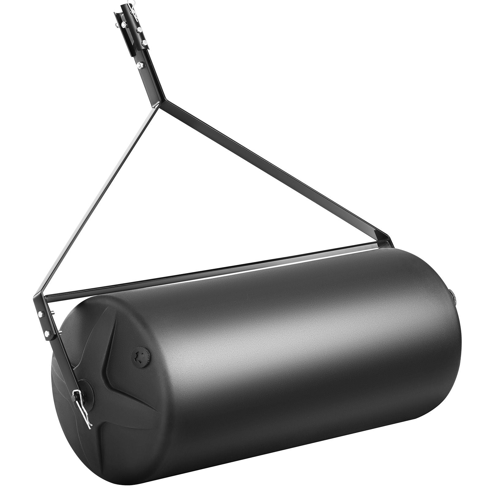 Tow Behind Lawn Roller, 400lbs Sand/Water Filled Yard Roller, LLDPE Drum and Steel Frame Sod Roller with Easy-turn Plug, Tow Behind a Tractor or ATV for Lawn, Garden, Farm, Park, Black
