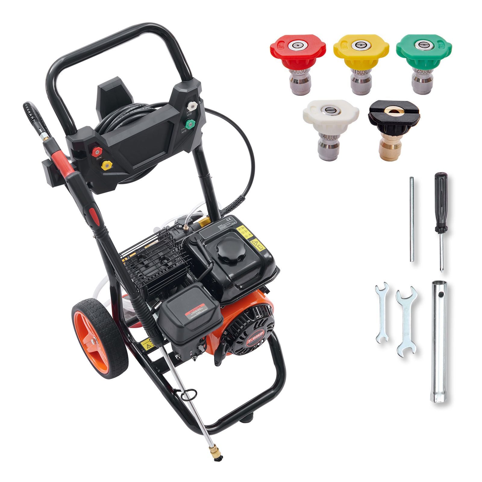 Gas Pressure Washer Gas Powered Washer 3600 PSI 2.6 GPM 210cc 5 Nozzles