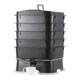 5-Tray Worm Composter, 50 L Worm Compost Bin Outdoor and Indoor, Sustainable Design Worm Farm Kit, for Recycling Food Waste, Worm Castings, Worm Tea, Vermiculture and Vermicomposting