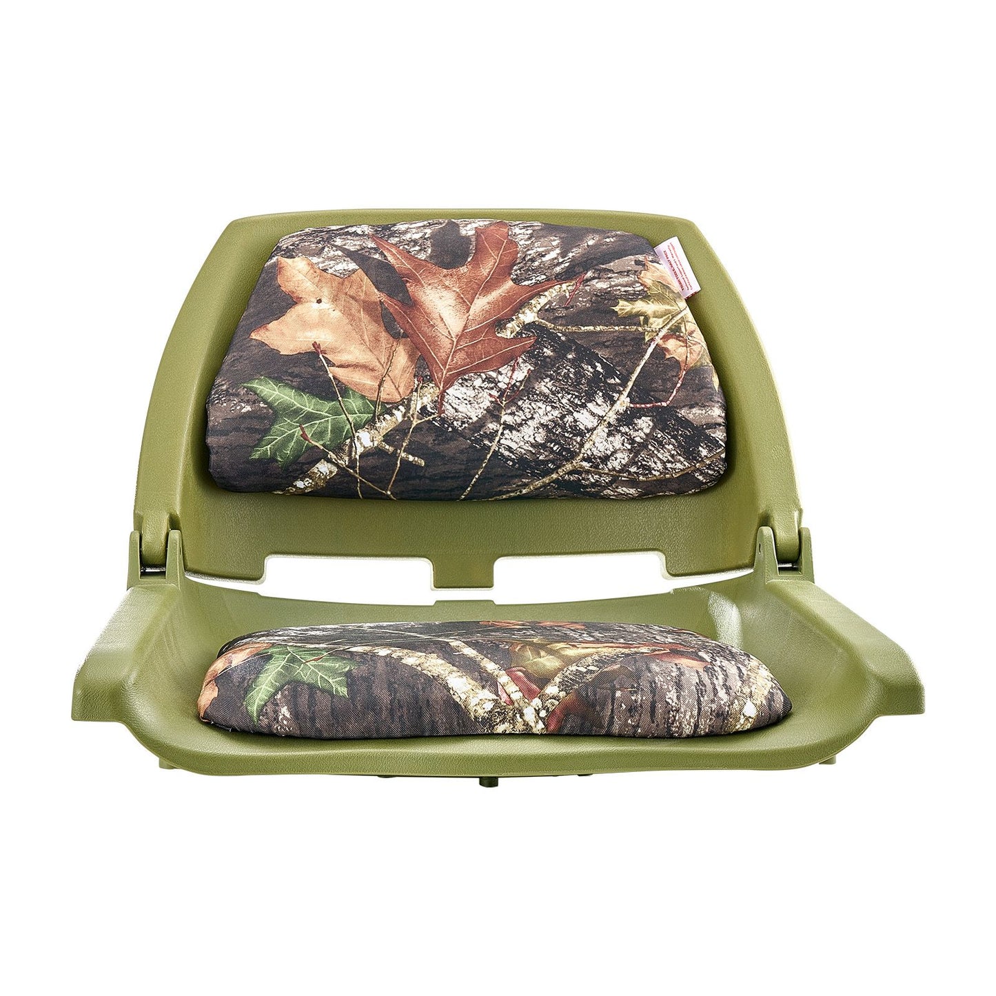 Boat Seat, Low Backrest, Folding Fishing Boat Seat with Thickened Sponge Cushion & PU Polyester Fabric, Strong PP Frame, Flip Up Boat Seat for Fishing Boats, Yachts, Ships, Camouflage Color