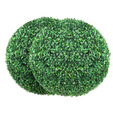 Artificial Topiaries Boxwood Trees, (2 Pieces), Ball-Shape Faux Topiaries Plant, All-year Green Feaux Plant Decorative Balls for Backyard, Balcony,Garden, Wedding and Home