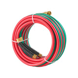Oxygen Acetylene Hose, 1/4-Inch x 25FT Oxy Acetylene Hose with 9/16"-18 LH/RH B Fittings, R Grade Welding Torch Twin Hose with 300PSI Maximum Working Pressure for Cutting Soldering Brazing