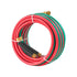 Oxygen Acetylene Hose, 1/4-Inch x 25FT Oxy Acetylene Hose with 9/16"-18 LH/RH B Fittings, R Grade Welding Torch Twin Hose with 300PSI Maximum Working Pressure for Cutting Soldering Brazing