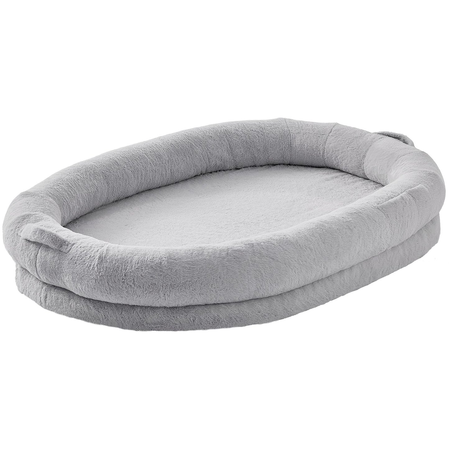 Human Dog Bed 1825x1220x254 mm Human Size Dog Bed Washable Faux Rabbit Fur
