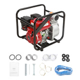 Gasoline Engine Water Pump, 80 mm, 7HP 265 GPM, 43 m Lift, 7 m Suction, 4-Stroke Gas Powered Trash Water Transfer Pump Portable High Pressure with 25ft Hose for Irrigation Pool, EPA Certified