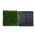 Artifical Grass Tiles Interlocking Turf Deck Set, 18 Pack - 12"x12", Synthetic Fake Grass Self-draining Mat Flooring Decor Pad, Perfect For Multi-Purpose Indoor Outdoor Entryway Scraper Dog Mats
