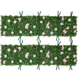 Artificial Luxury‌ Flower Wall Backdrop, 2 PCS, Each Panel 61 x 243.8 cm, Gorgeous 3D Silk Floral Backdrop Pet Friendly, Easy Installation Flower Wall Panel for Wedding, Event, Party, Home Decor