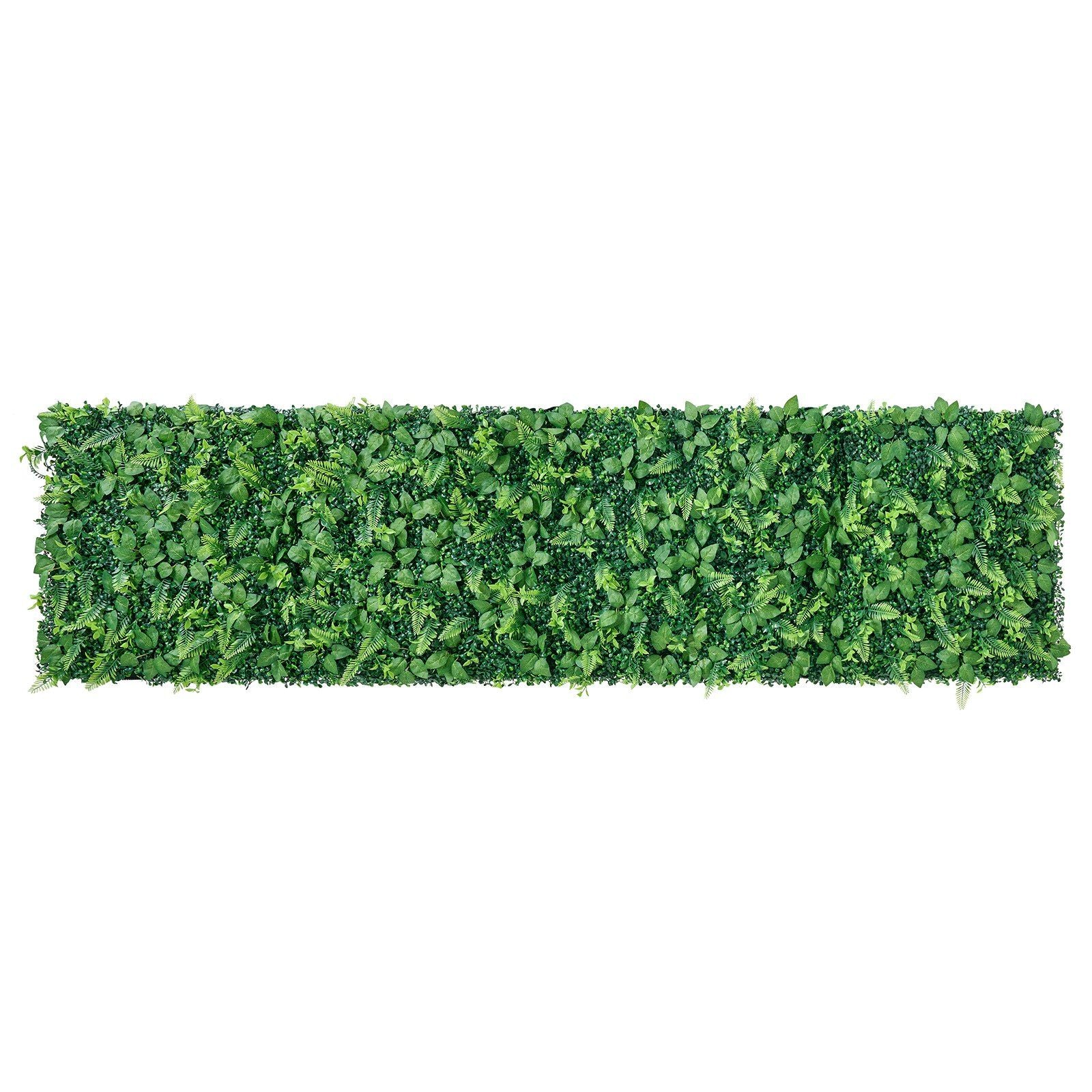 Artificial Plant Wall, 4 PCS 61 x 243.8 cm Artificial Boxwood Panels, Sun Protection Greenery Backdrop Privacy Hedge Fence, Fake Grass Screen for Wedding, Indoor, Outdoor Garden, Backyard