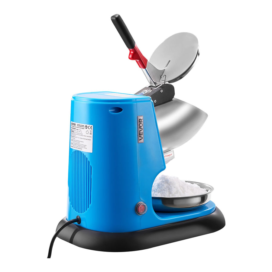 VEVOR Commercial Ice Crusher 100KG/H Electric Snow Cone Maker Shaved Ice Blue