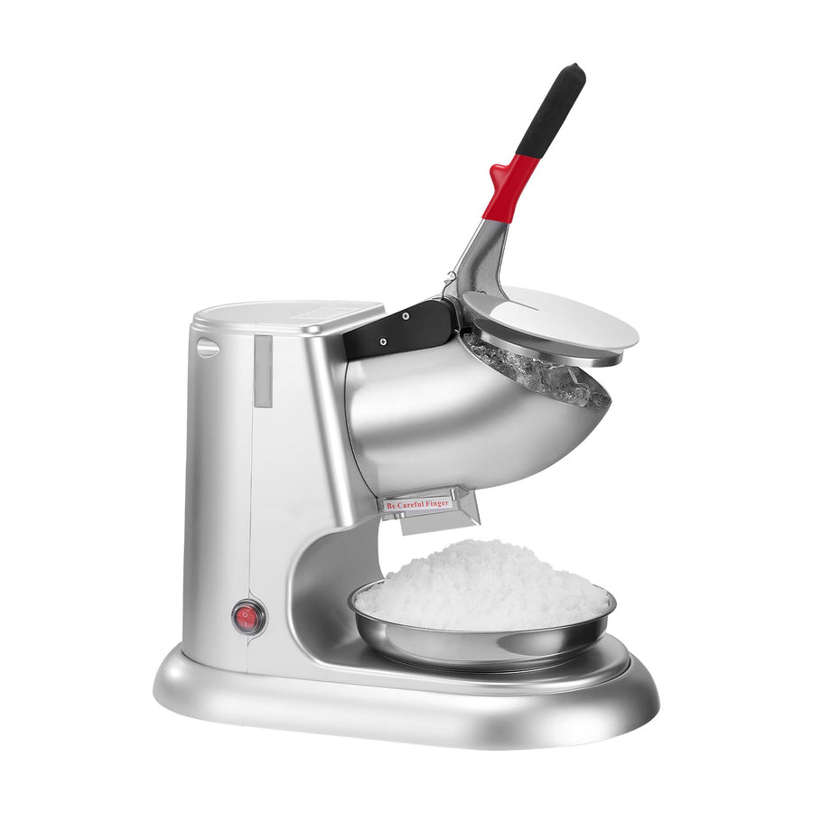 VEVOR Commercial Ice Crusher 100KG/H Electric Snow Cone Maker Shaved Ice Silver