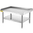 Stainless Steel Equipment Grill Stand, 122 x 76 x 61cm Stainless Table, Grill Stand Table with Adjustable Storage Undershelf, Equipment Stand Grill Table for Hotel, Home, Restaurant Kitchen