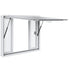 Concession Window 48"x36", Aluminum Alloy Food Truck Service Window with 4 Horizontal Sliding Windows & Awning Door & Drag Hook, Up to 85 Degrees Serving Window for Food Truck Concession Trailer