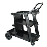 Welding Cart, 3-Tier Welder Cart Heavy Duty with 400 Lbs Weight Capacity, 360Â° Swivel Wheels, Tank Storage Safety Chains, Rolling MIG Welder Cart for TIG, ARC, MMA, Plasma Cutter Welding Machine