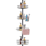 42" to 114" High Shower Corner Caddy Tension Pole Rust-Proof Tension Pole