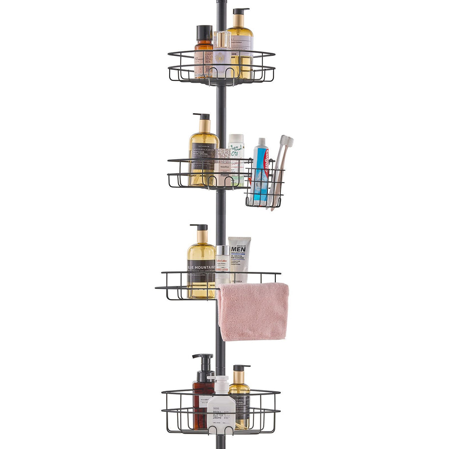 42" to 114" High Shower Corner Caddy Tension Pole Rust-Proof Tension Pole