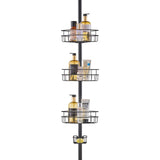 39" to 125" High Shower Corner Caddy Tension Pole Rust-Proof Tension Pole