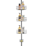 39" to 125" High Shower Corner Caddy Tension Pole Rust-Proof Tension Pole