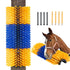 Livestock Scratching Brush, Horse Brush with 2 Screws, 20 x 7.5 in Cow Scratcher, for Back Itch Relief & Keep Cleaning, Grooming & Scratching Post Brush for Horse, Pig, Cattle Supplies