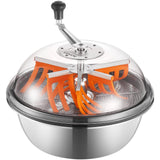 Bud Leaf Bowl Trimmer, 490 mm Manual Bud Trimmer, with Sharp Stainless Steel Blades, Visual Cutting, Wet & Dry Hydroponic Cutting Machine, Twisted Spin Cut for Plants Leaves Buds Flowers