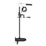 Electric Trolling Motor, Transom Mounted Outboard Boat Motors 12V 55lbs Thrust, 8-Speed Electric Boat Engine w/ Battery Indicator, for Kayaks, Fishing Boats on Freshwater/Saltwater, 30-In Shaft