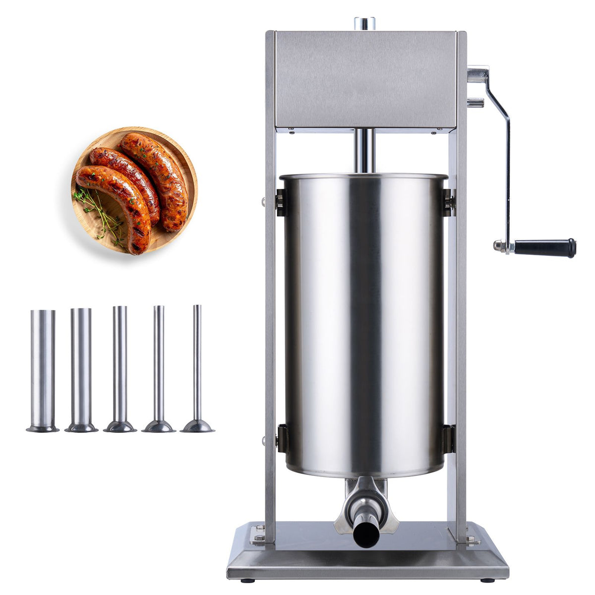 Manual Sausage Stuffer 15 L Vertical Sausage Machine 304 Stainless Steel