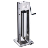 Manual Sausage Stuffer, 7 L / 15 LBS Vertical Sausage Machine, Dual-Speed Meat Stuffer, Made of Food-Grade 304 Stainless Steel, Includes 5 Stuffing Tubes, for Home Kitchen Restaurant Commercial