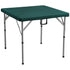 Mahjong Table, Fold-in-Half 4 Player Card Table with Wear-Resistant Green Tabletop, Portable Bi-Folding Square Domino Table with Carrying Handle for Outdoor Camping Picnic Party, 90 x90-inch
